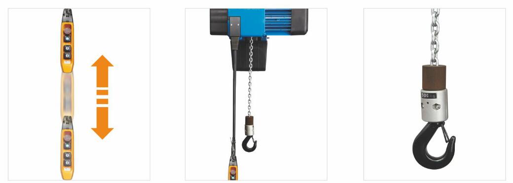 歐式環鏈電動葫蘆控制手柄、鏈條及吊鉤